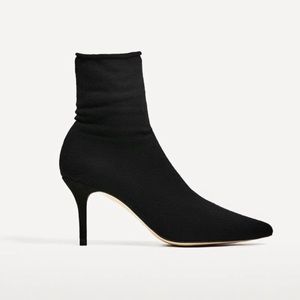 ✨ Zara High Heel Sock Style Ankle Boots ✨